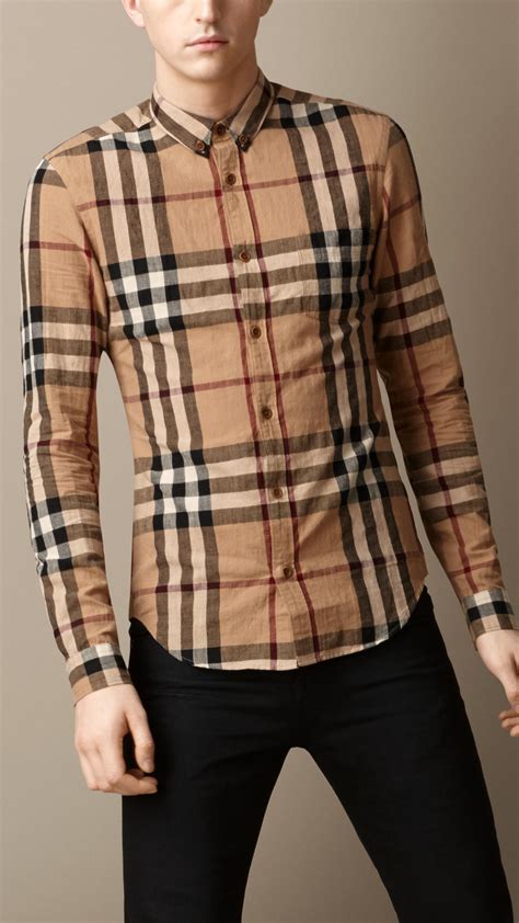 burberry shirt brown